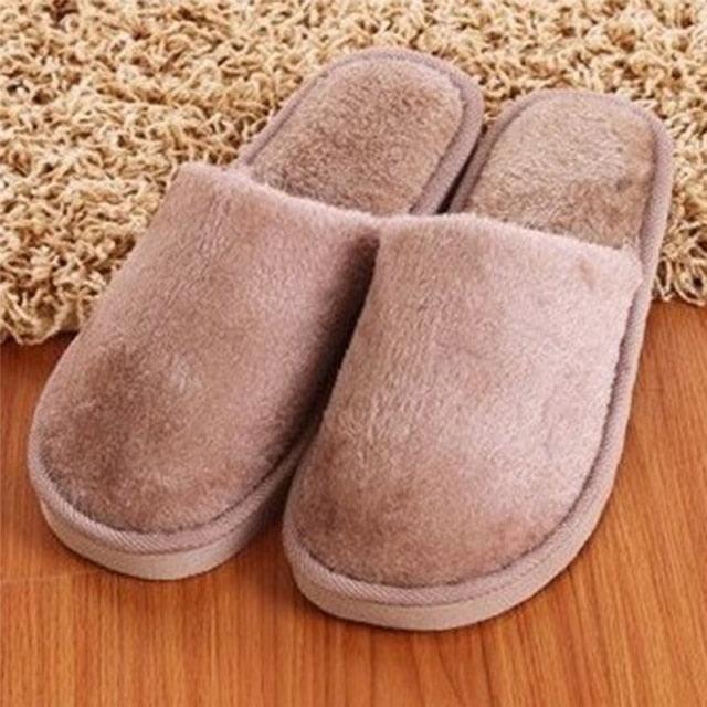 Faux Fur Plush Memory Foam Slippers – Warm Indoor House Shoes