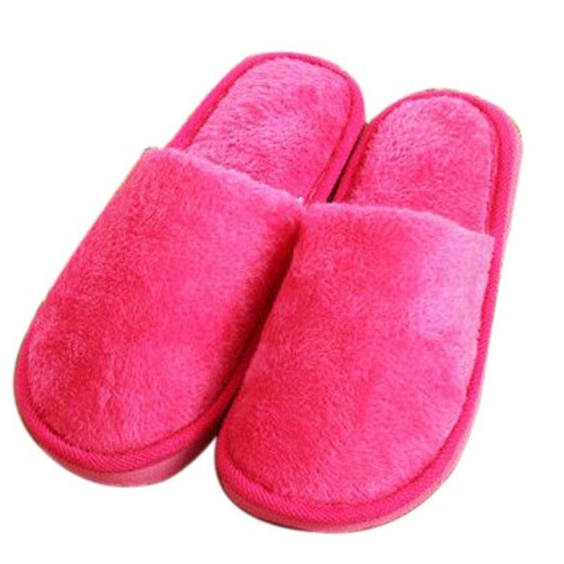 Faux Fur Plush Memory Foam Slippers – Warm Indoor House Shoes