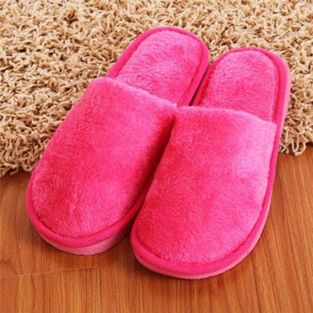 Minimalist Solid Color Indoor Slippers – Cozy Unisex Memory Foam
