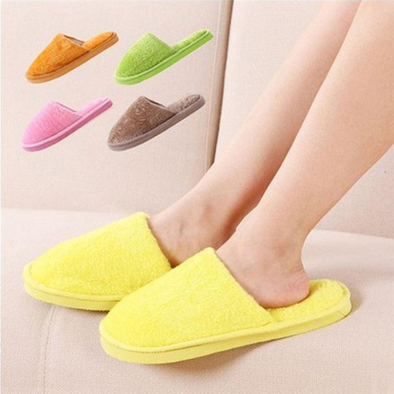 Minimalist Solid Color Indoor Slippers – Cozy Unisex Memory Foam