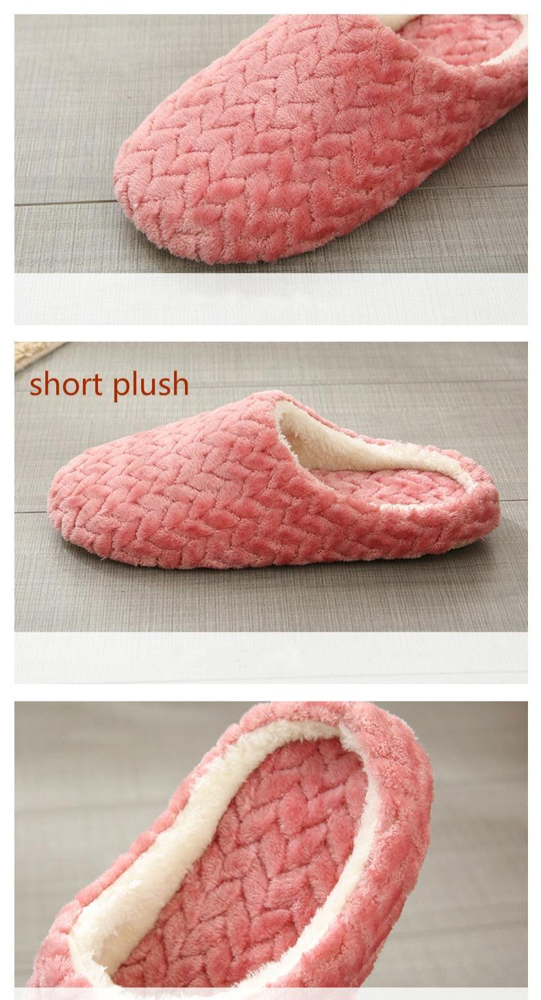 Women’s Plush Indoor Slippers: Cozy Modern Fleece Slides