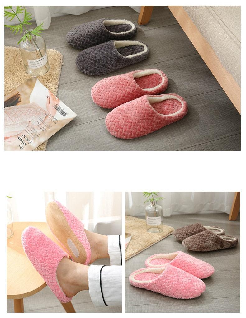 Women’s Plush Indoor Slippers: Cozy Modern Fleece Slides