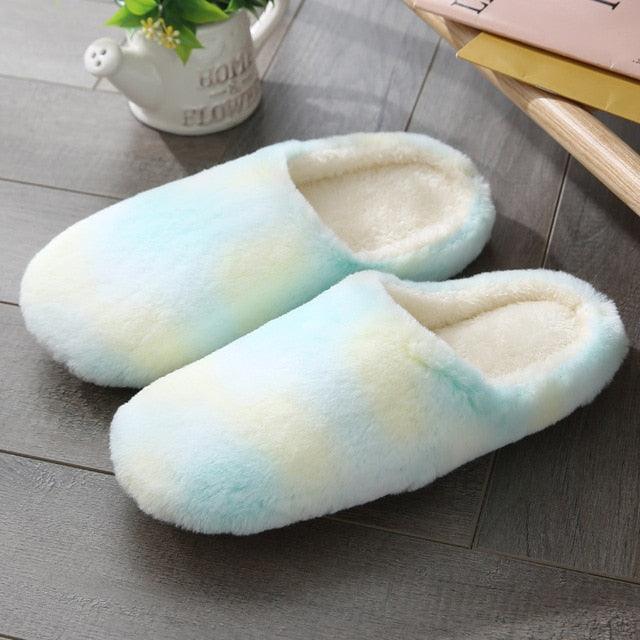 Women’s Plush Indoor Slippers: Cozy Modern Fleece Slides