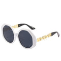 Oversized Hexagon Sunglasses Vintage Geometric Frame