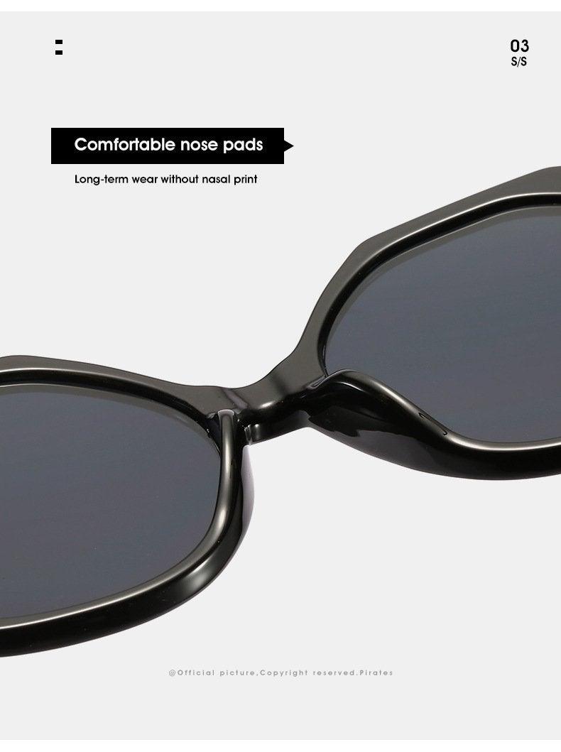 Oversized Hexagon Sunglasses Vintage Geometric Frame