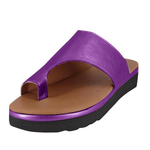 Women’s Arch Support Platform Sandals - Casual Strappy Walking Slides