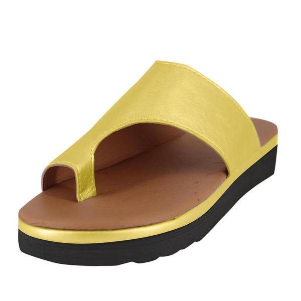 Women’s Arch Support Platform Sandals - Casual Strappy Walking Slides