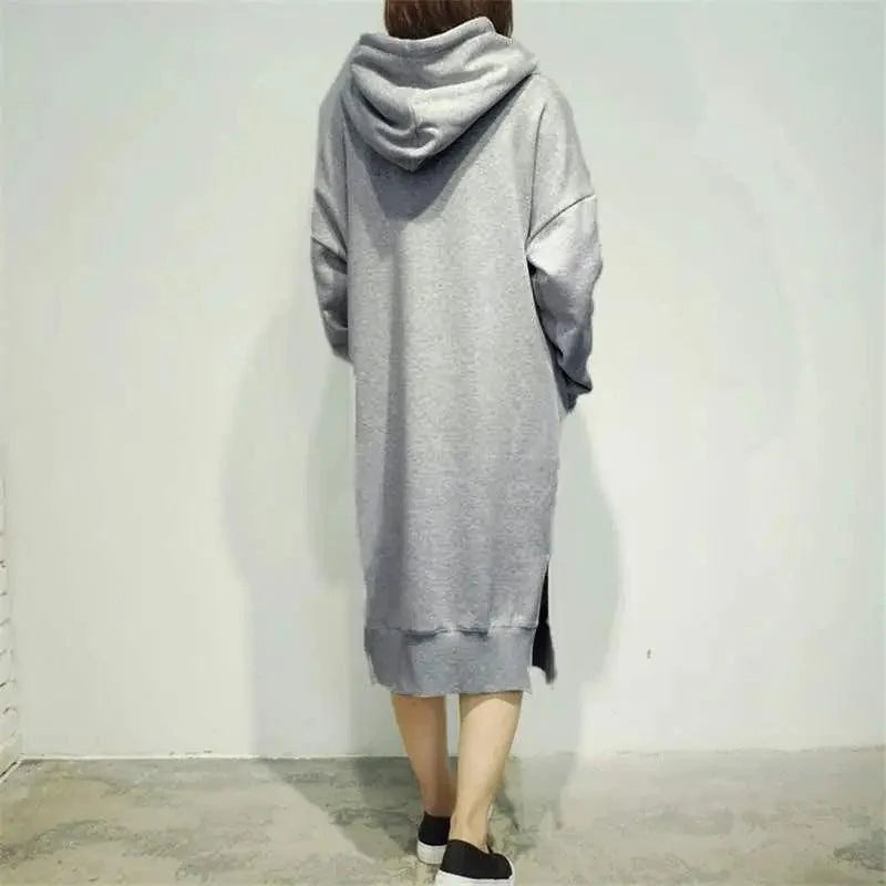 Oversized Long Hoodie Dress Casual Baggy Pullover Sweatshirt