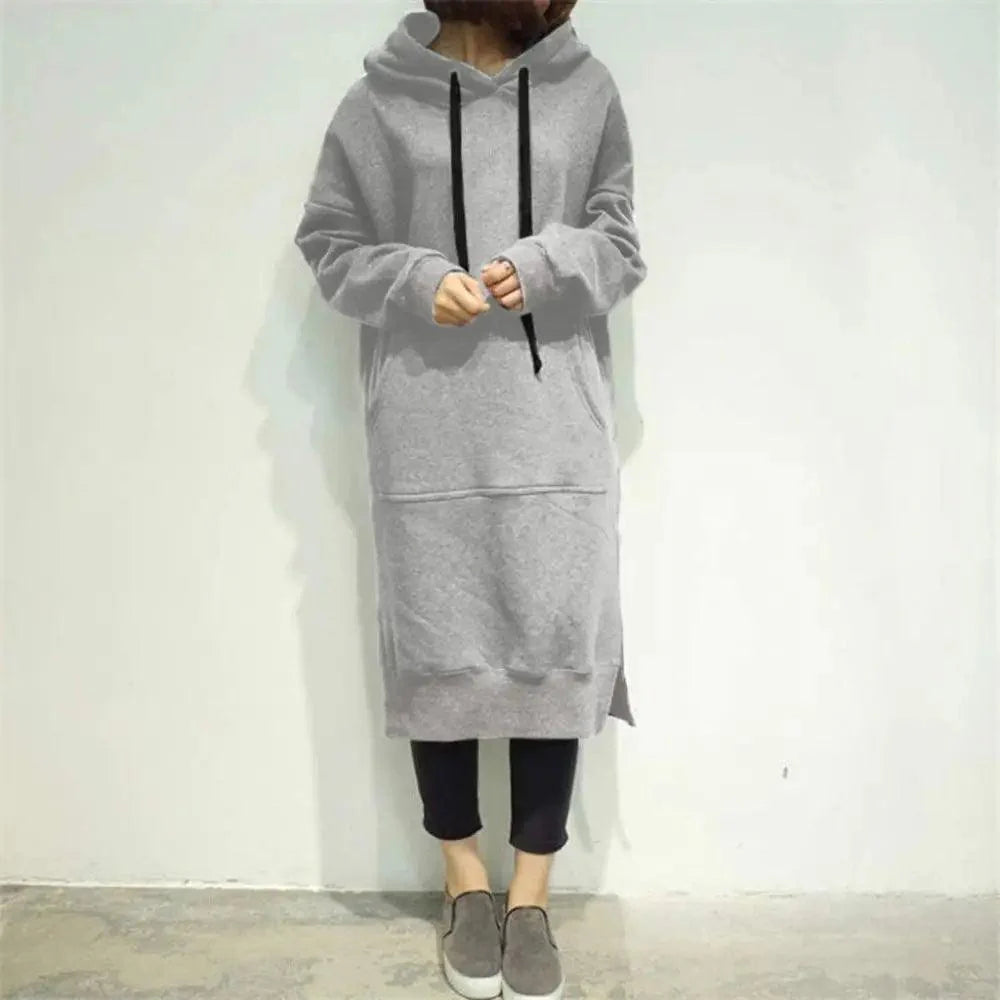 Oversized Long Hoodie Dress Casual Baggy Pullover Sweatshirt