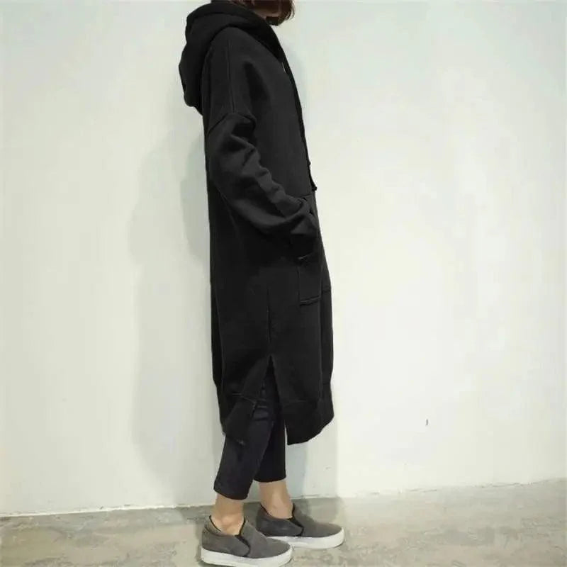 Oversized Long Hoodie Dress Casual Baggy Pullover Sweatshirt