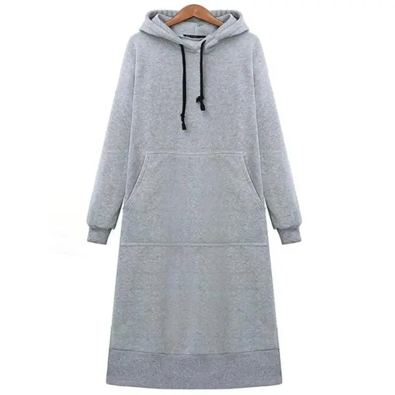 Oversized Long Hoodie Dress Casual Baggy Pullover Sweatshirt