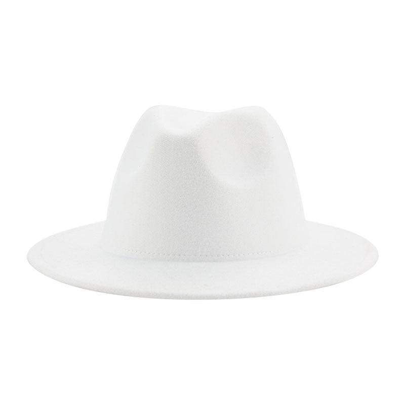Unisex Wide Brim Fedora Hat - Retro Vintage Brown Formal Fedora