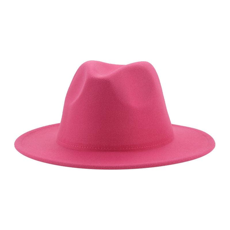 Unisex Wide Brim Fedora Hat - Retro Vintage Brown Formal Fedora