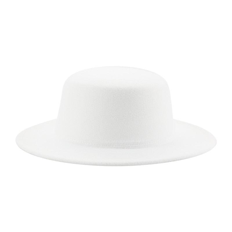 Unisex Wide Brim Fedora Hat - Retro Vintage Brown Formal Fedora