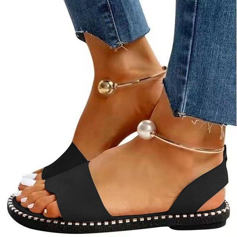 Women's Luxury Leather Party Sandals with Buckle Straps Summer Shoe