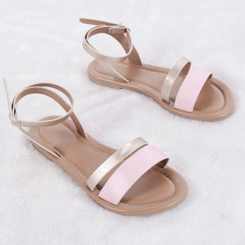 Women's Luxury Leather Party Sandals with Buckle Straps Summer Shoe
