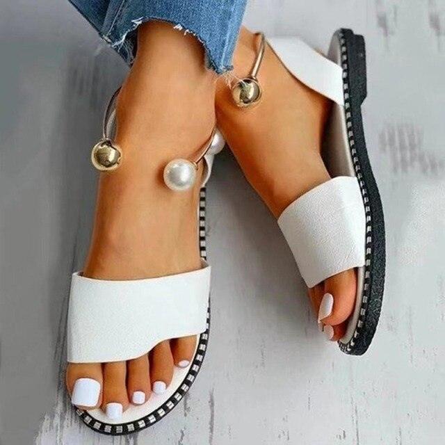 Women's Luxury Leather Party Sandals with Buckle Straps Summer Shoe