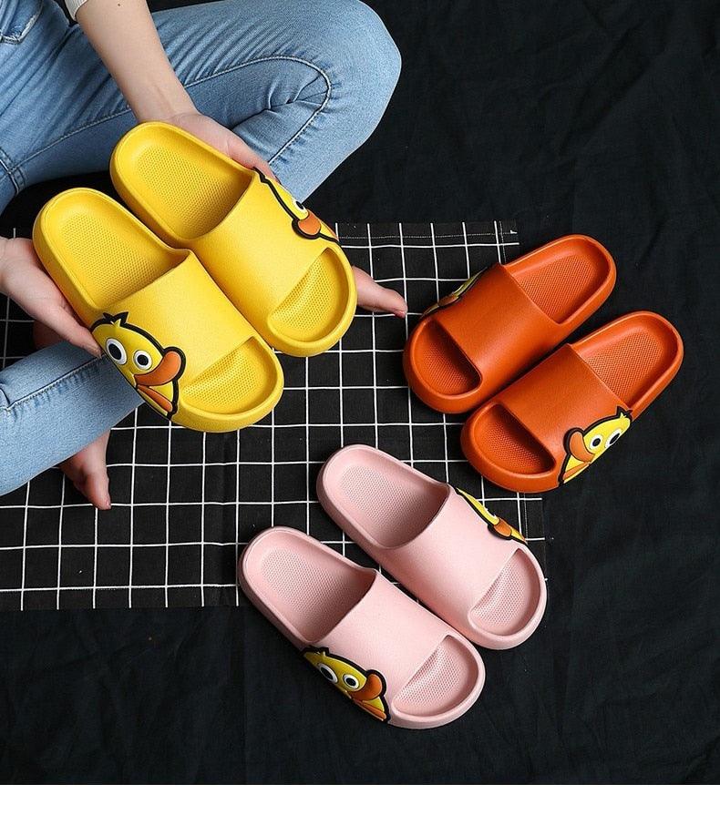 Duck Platform Slides: Cute Quick-Drying Summer Beach Slippers