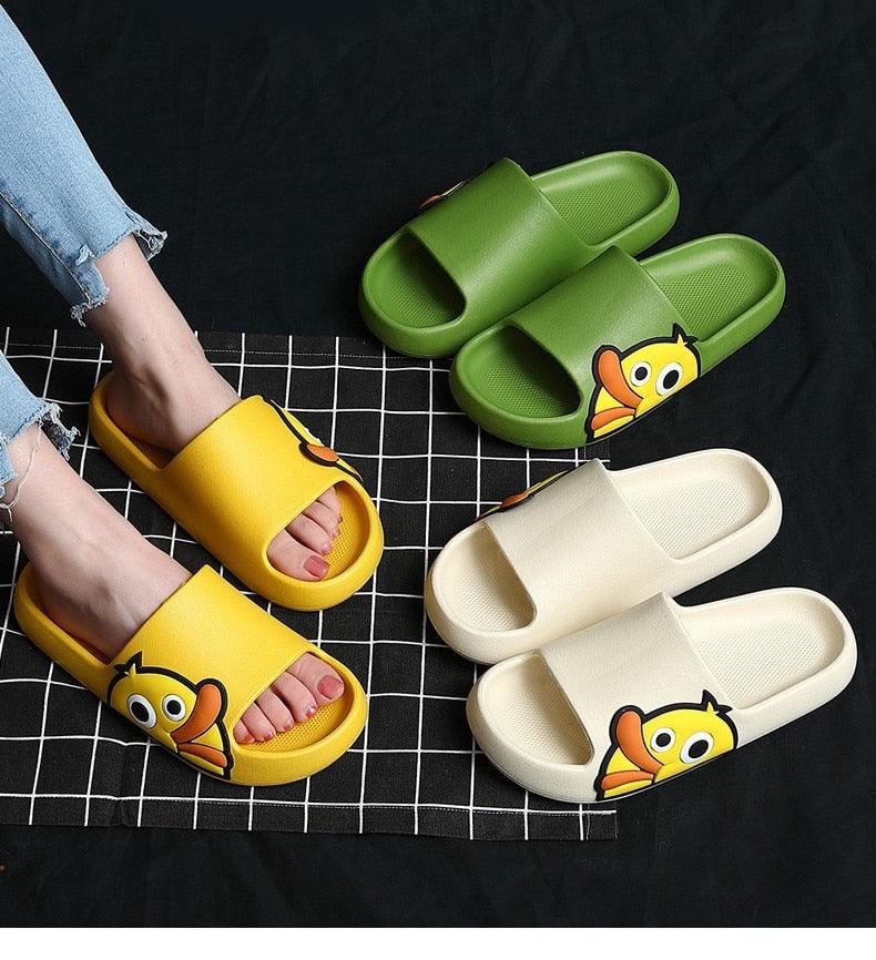 Duck Platform Slides: Cute Quick-Drying Summer Beach Slippers