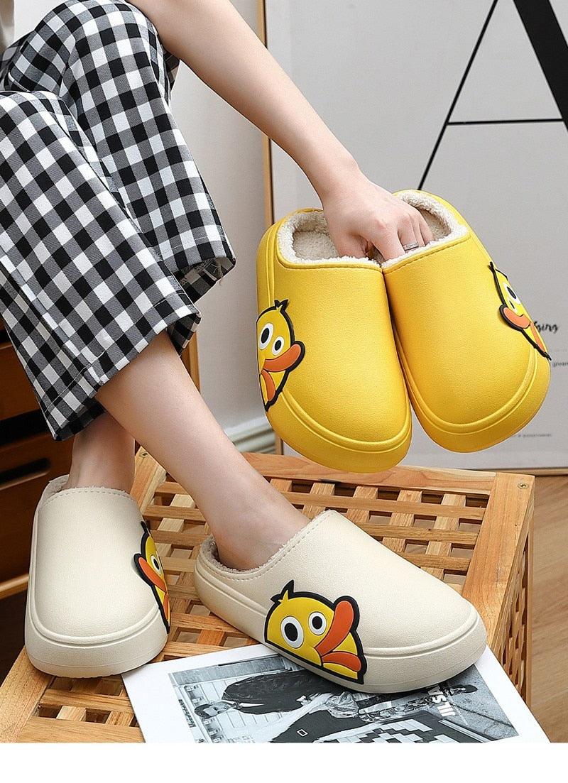Duck Platform Slides: Cute Quick-Drying Summer Beach Slippers