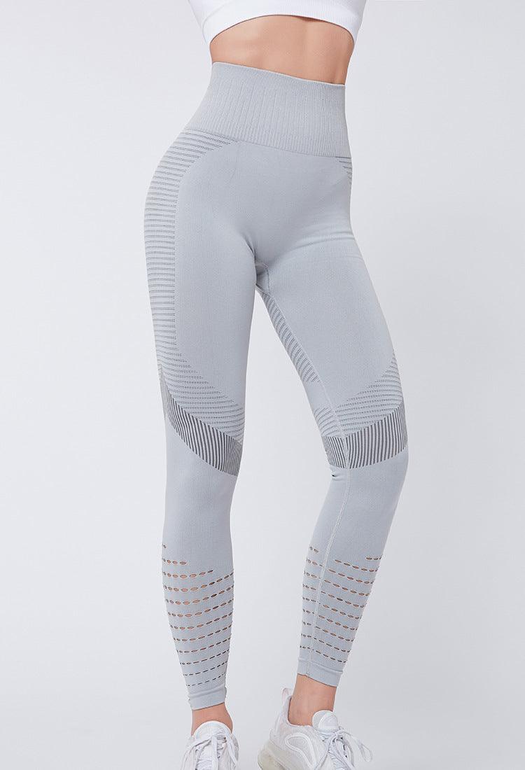 High Waisted Mesh Seamless Fitness Leggings for Gym and Running