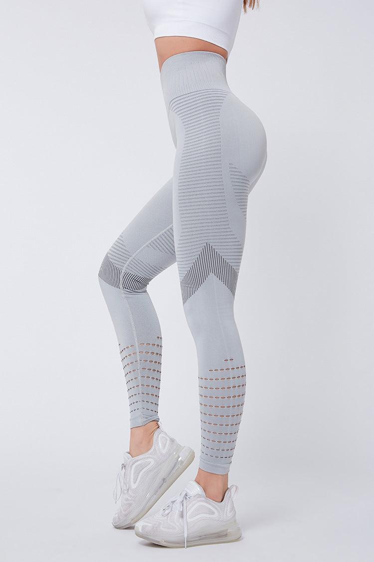 High Waisted Mesh Seamless Fitness Leggings for Gym and Running