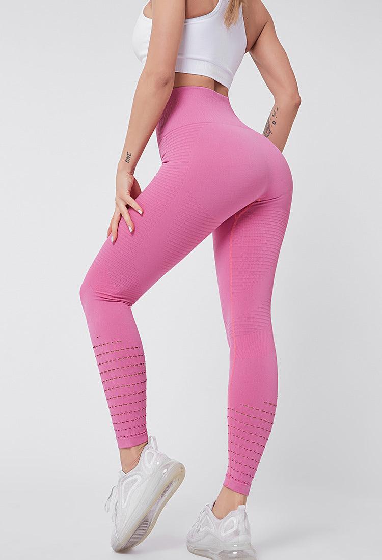 High Waisted Mesh Seamless Fitness Leggings for Gym and Running
