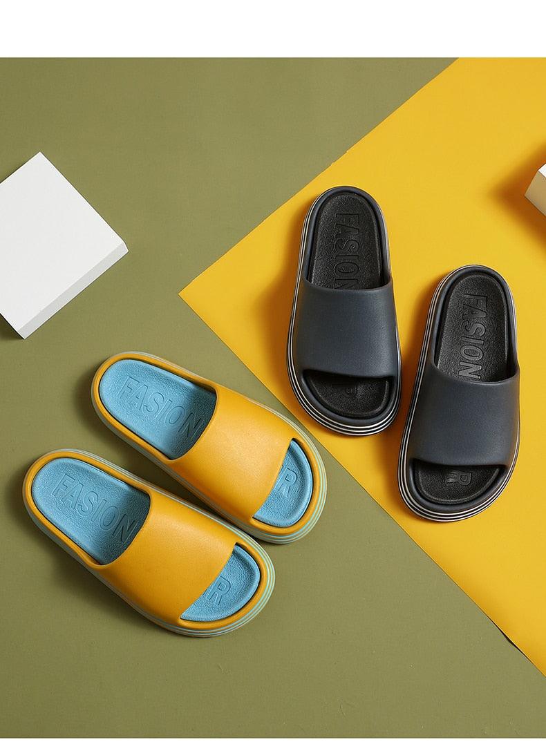 Women’s Thick Sole Cloud Slides – Non-Slip EVA Pool & Beach Sandals