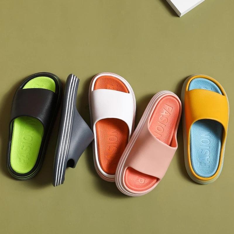 Women’s Thick Sole Cloud Slides – Non-Slip EVA Pool & Beach Sandals