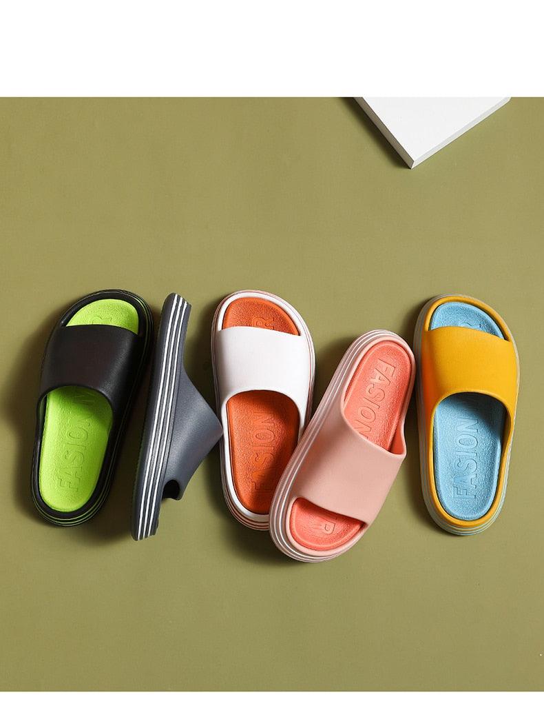 Women’s Thick Sole Cloud Slides – Non-Slip EVA Pool & Beach Sandals