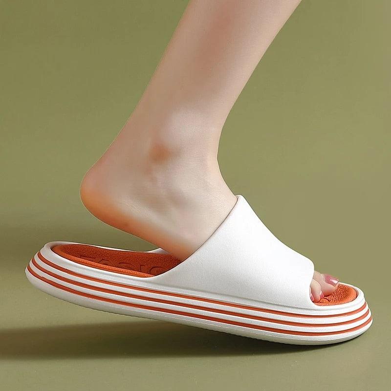 Women’s Thick Sole Cloud Slides – Non-Slip EVA Pool & Beach Sandals