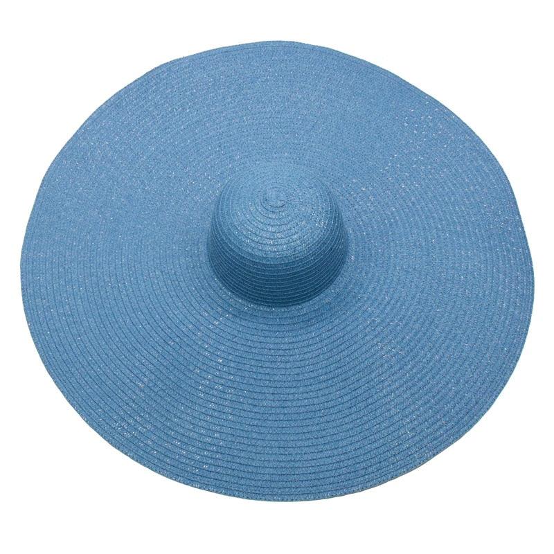 Women's Oversized Foldable Straw Beach Sun Hat Wide Brim UV Cap