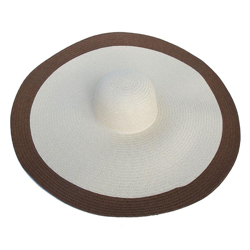 Women's Oversized Foldable Straw Beach Sun Hat Wide Brim UV Cap
