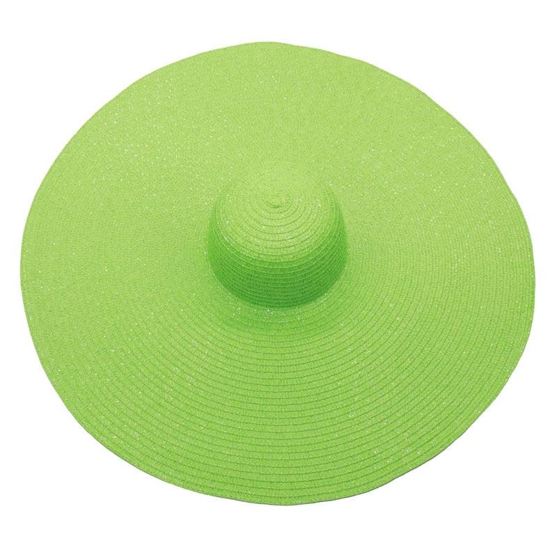 Women's Oversized Foldable Straw Beach Sun Hat Wide Brim UV Cap