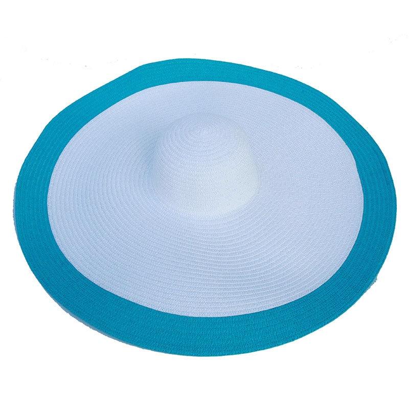 Women's Oversized Foldable Straw Beach Sun Hat Wide Brim UV Cap