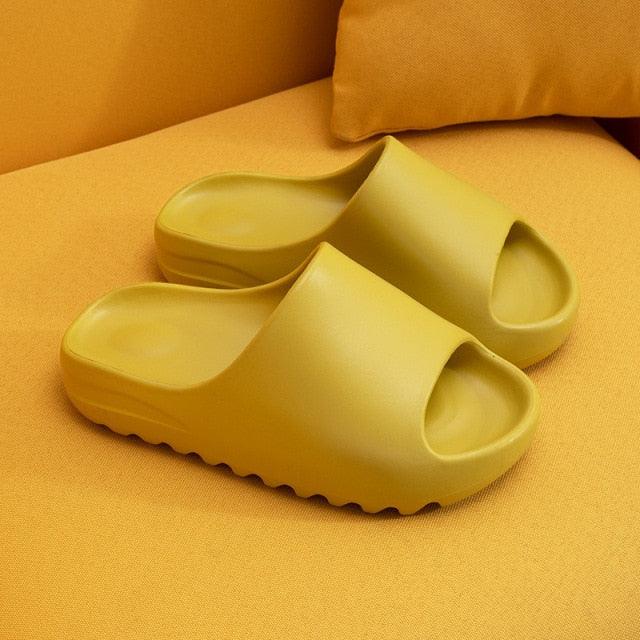 Cloud Cushion Platform Slides: Minimalist Non-Slip Beach Sandals