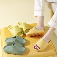 Cloud Cushion Platform Slides: Minimalist Non-Slip Beach Sandals