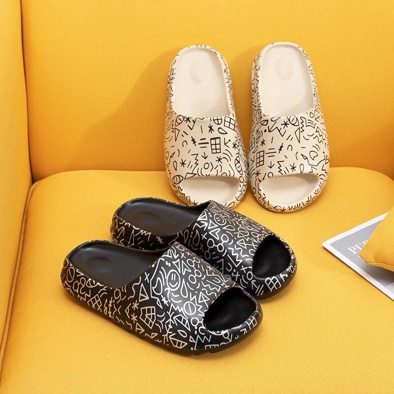 Cloud Cushion Platform Slides: Minimalist Non-Slip Beach Sandals
