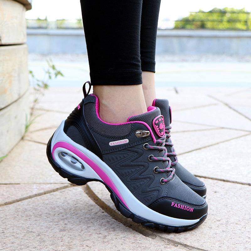 Women's Air Cushion Athletic Walking Sneakers Lightweight Mesh Shoes