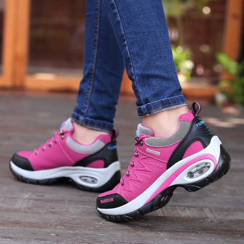 Women's Air Cushion Athletic Walking Sneakers Lightweight Mesh Shoes