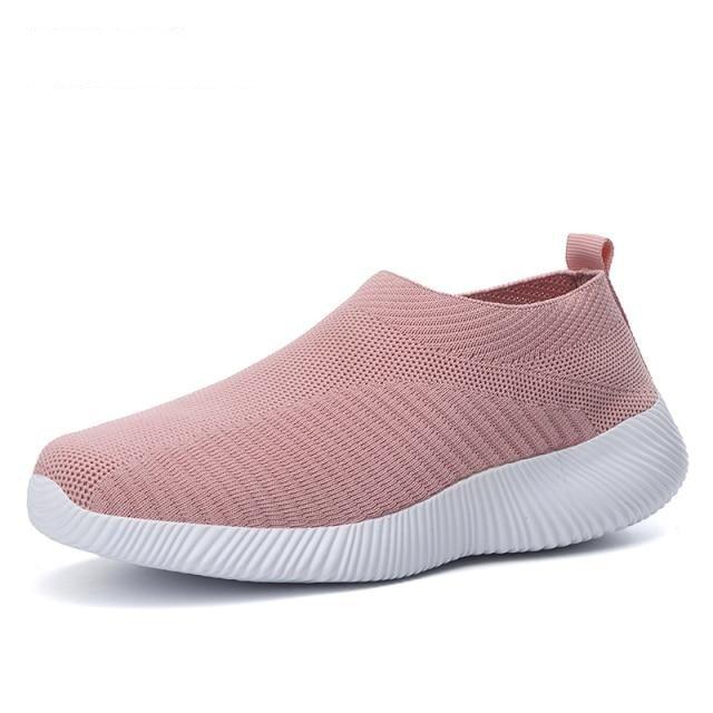 Women’s Breathable Knit Running Sneakers – Lightweight Lace-Up