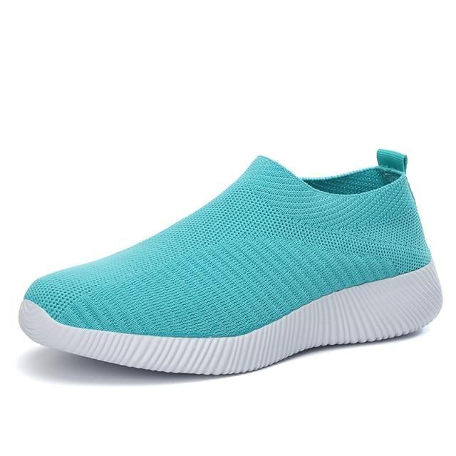 Women’s Breathable Knit Running Sneakers – Lightweight Lace-Up