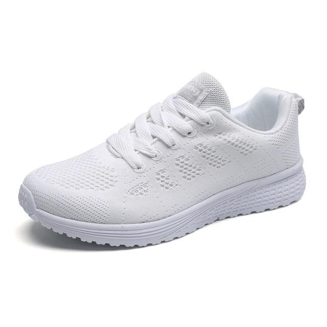 Women’s Breathable Knit Running Sneakers – Lightweight Lace-Up