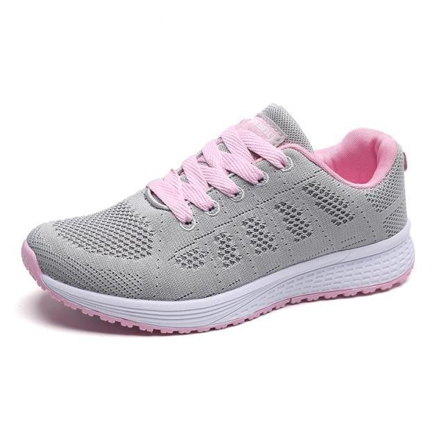 Women’s Breathable Knit Running Sneakers – Lightweight Lace-Up