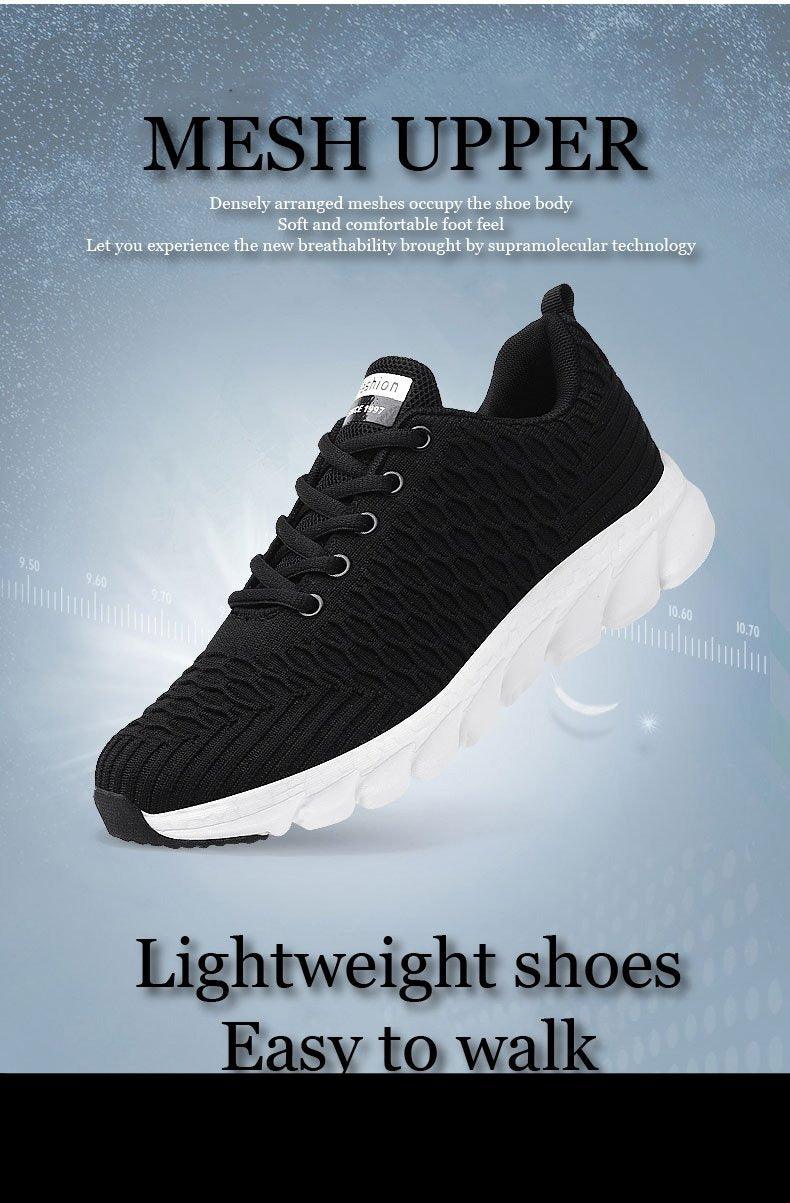 Women’s Breathable Knit Running Sneakers – Lightweight Lace-Up
