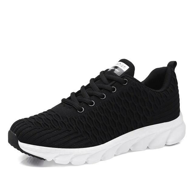 Women’s Breathable Knit Running Sneakers – Lightweight Lace-Up
