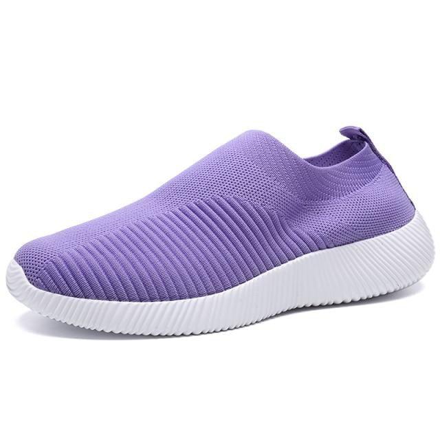 Women’s Breathable Knit Running Sneakers – Lightweight Lace-Up