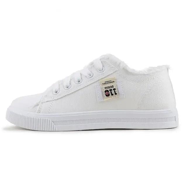 Women's Blue Canvas Sneakers Breathable Classic Denim Fashion Shoes