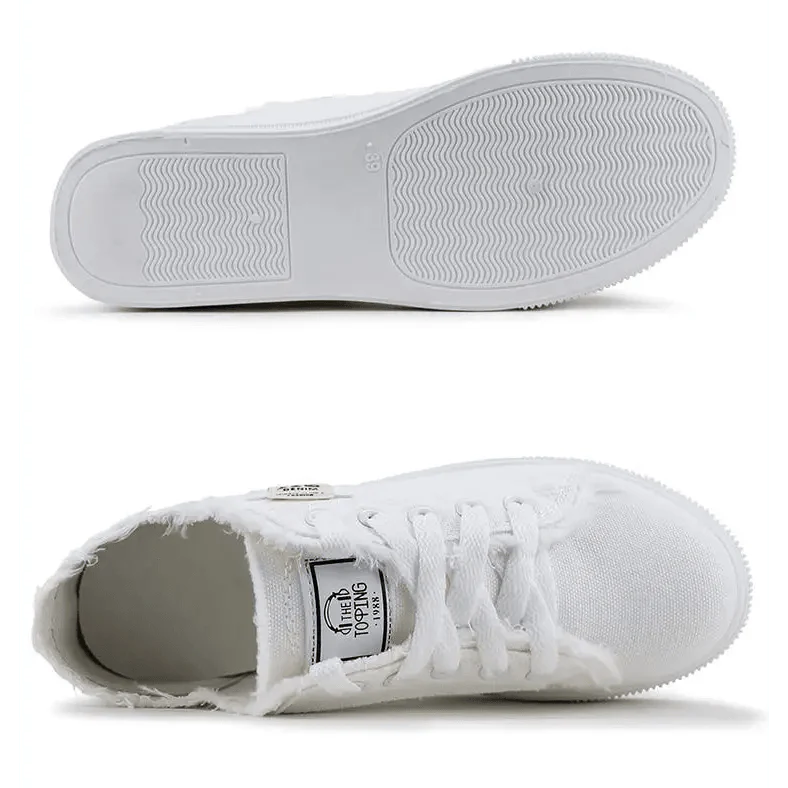 Women's Blue Canvas Sneakers Breathable Classic Denim Fashion Shoes