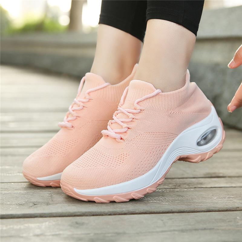 Women's Chunky Platform Sock Sneakers Breathable Mesh Walking Shoes